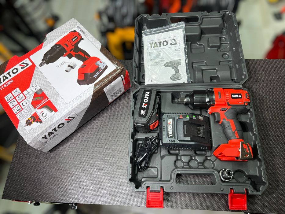 Гайковерт аккумуляторный бесщеточный Yato YT-82806 На 700 Нм