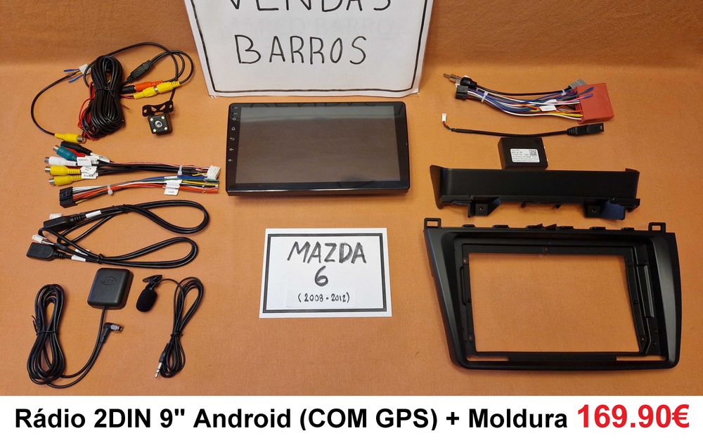 (NOVO) Rádio 2DIN • MAZDA 6 (2002 a 2012) • Android GPS [4+64GB]
