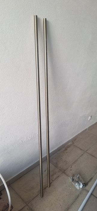 3 varões de cortinados 2x 170cm + extensível 158cm até 310cm