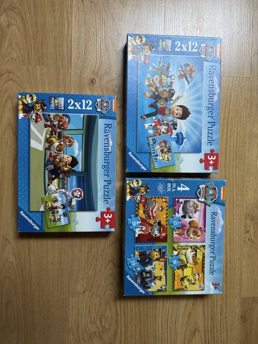 Conjunto de 3 puzzles Patrulha Pata