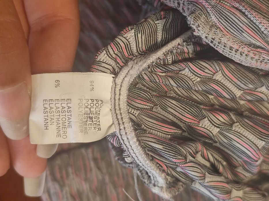 Leggings desportivas brocadas cinza/rosa