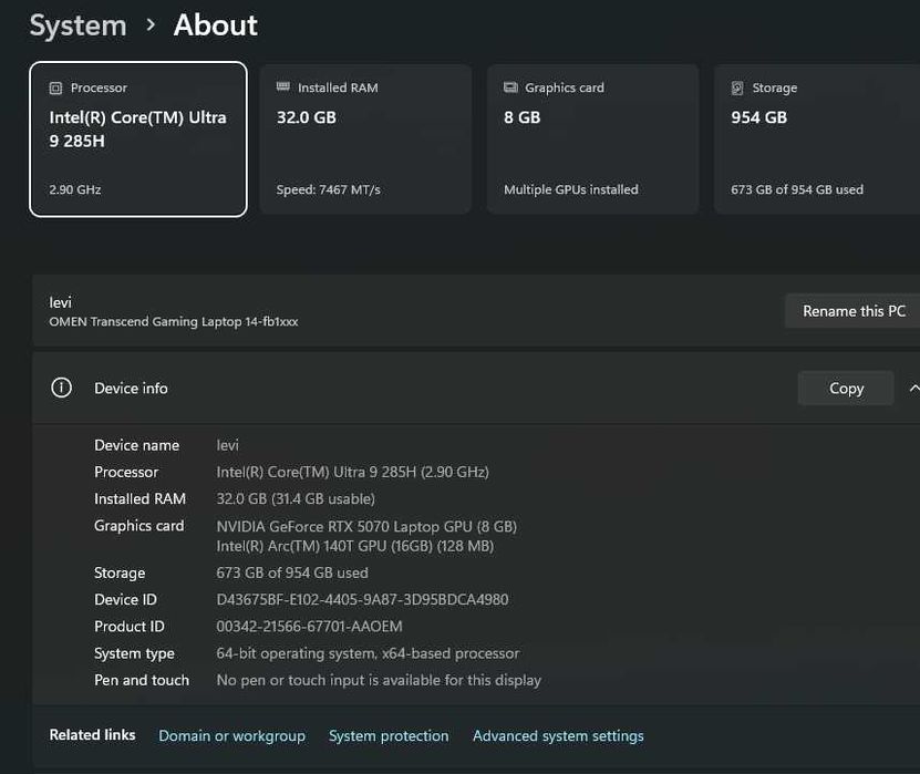 hp omen transcend 14