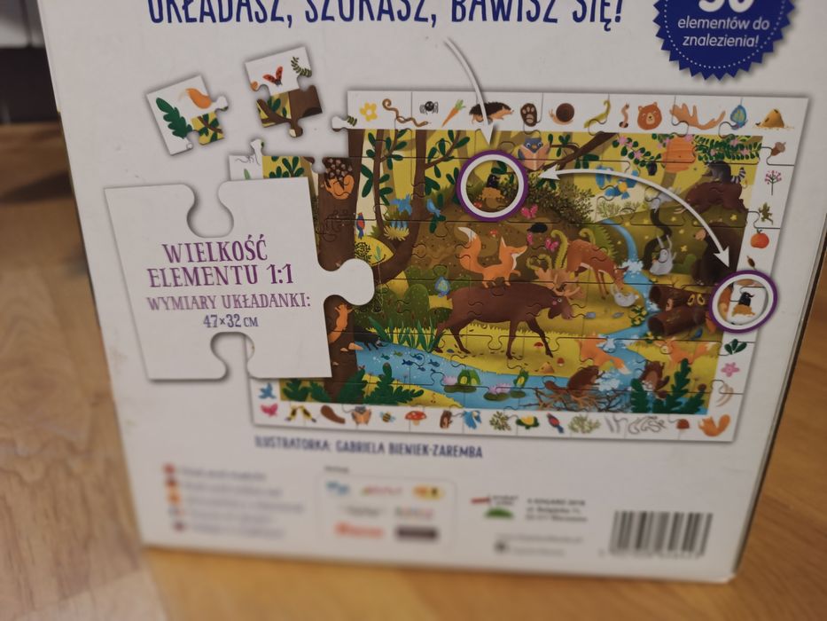 Puzzle zwierzęta leśne.