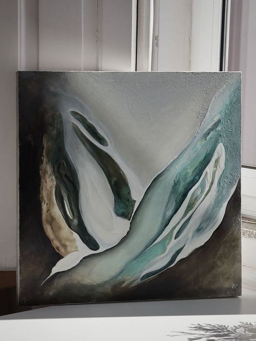 Quadro abstrato moderno decorativo 50x50 | Original abstract wall art