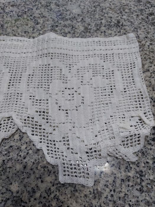 Renda de croché para saia branca rancho (4metros)