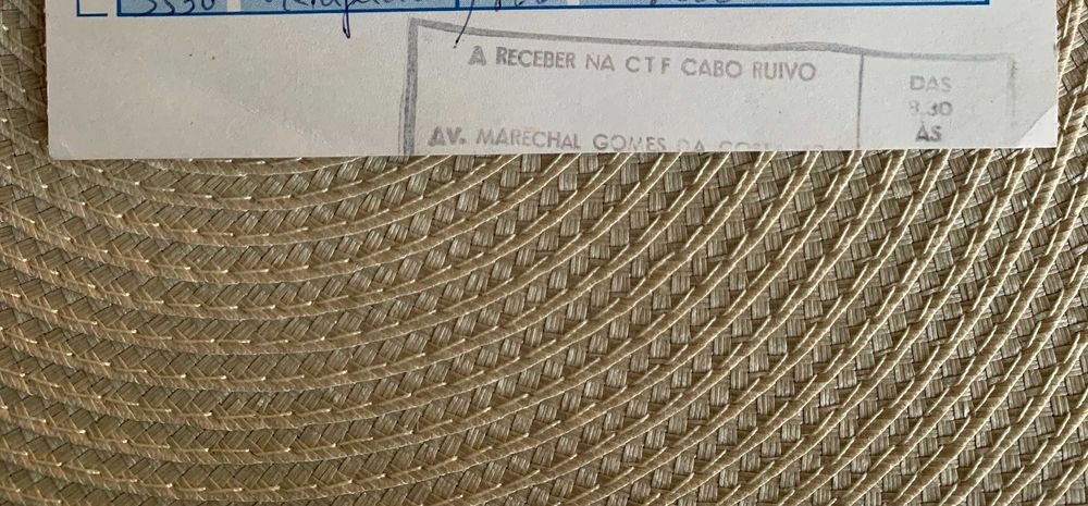 Papel nota antigo Aviso de entrega ctt