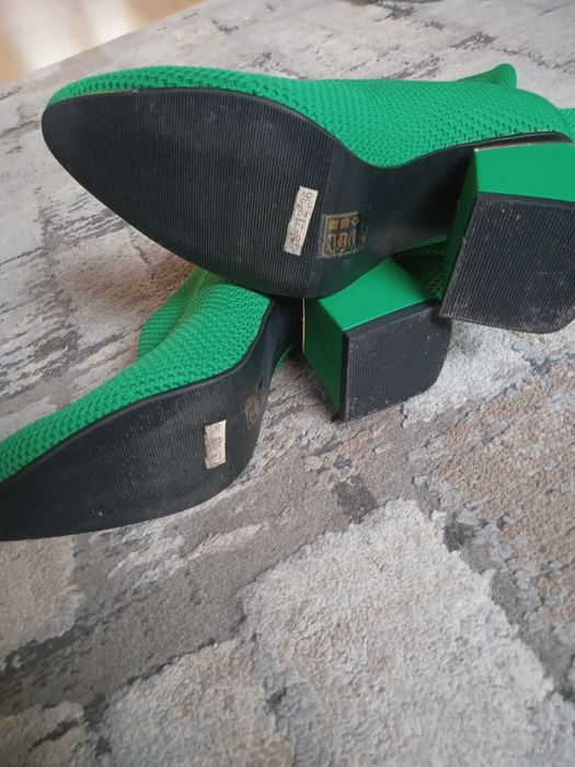 Kozaki skarpetkowe zielone