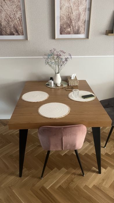 Stół industrialny loft dębowy