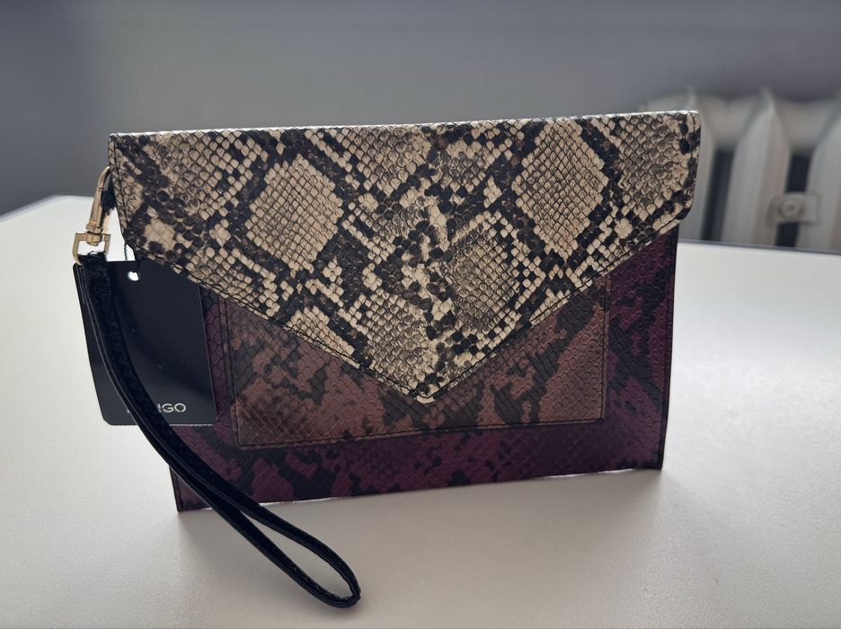 Kopertówka Mango nowa torebka cętki print zwierzęcy