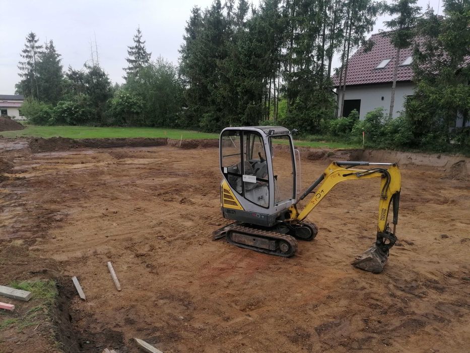 Koparka, minikoparka, roboty ziemne