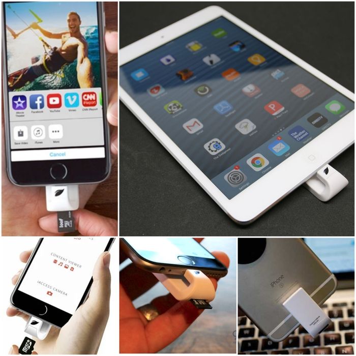 Миниатюрный iOS Card Reader картридер microSD для iPhone, iPad, iPod l