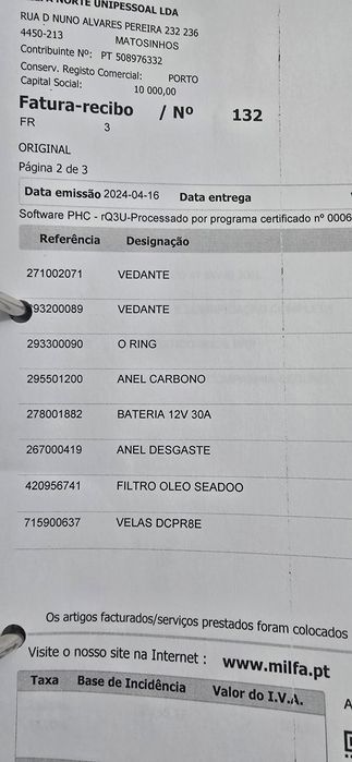 Mota de água Seadoo RXT 215