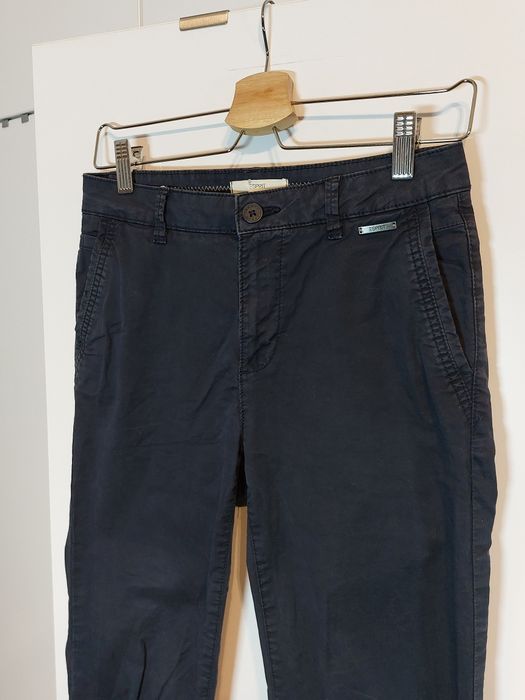 Granatowe spodnie Esprit 36 S granatowe spodnie materiałowe eleganckie