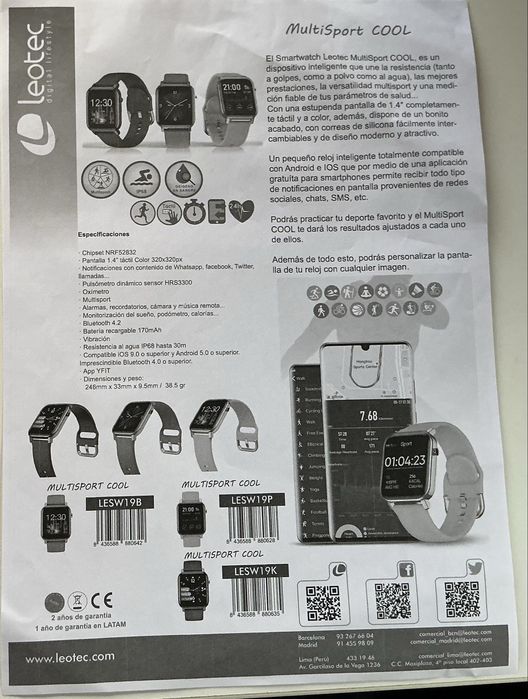 Smartwatch LT em bom estado