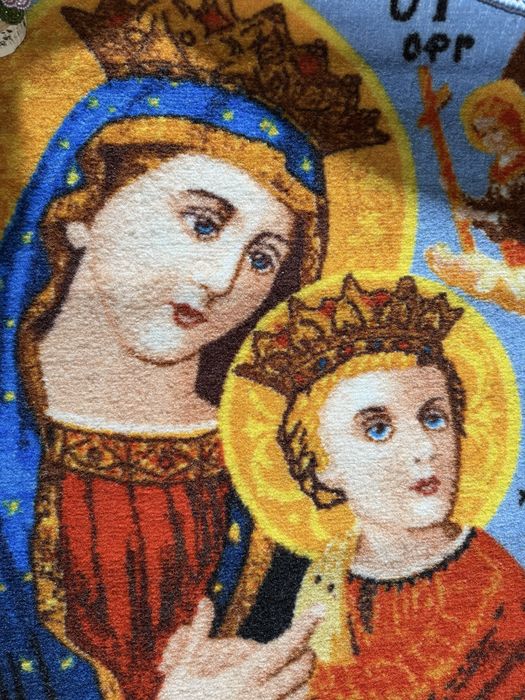 Ікона на килимі , икона на ковре, гобелен Божьей Матери с Младенцем, страстная, Неустанная Помощь