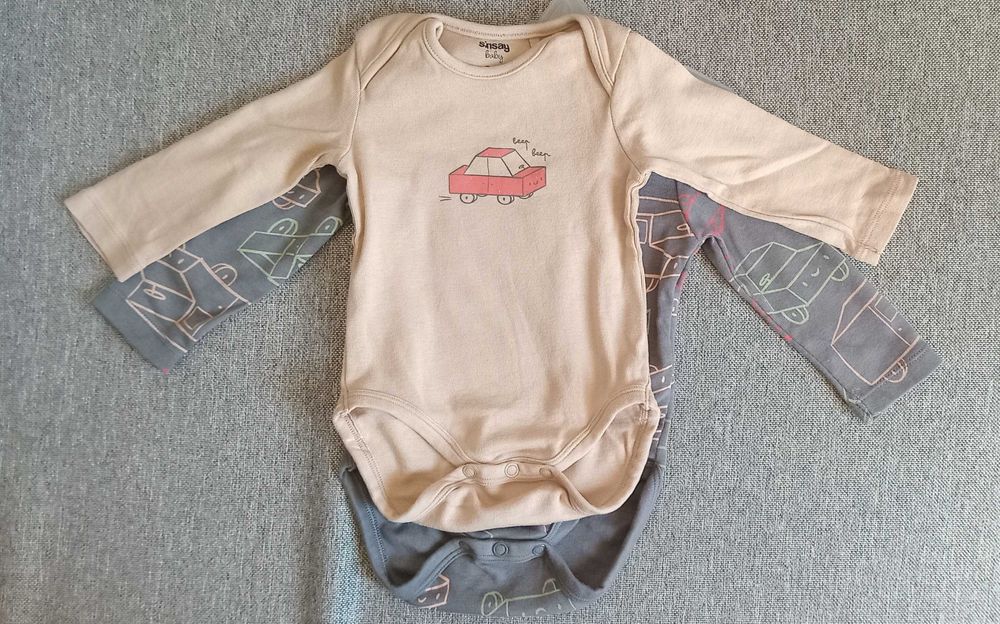 Боді з машинками до довгого рукава 68 розмір