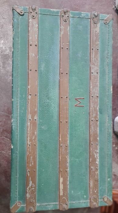 Arca de Arrumação – Madeira & Pele | Estilo Baú Francês Antigo