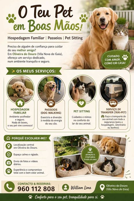 Hospedagem Familiar | Passeios | Pet Sitting