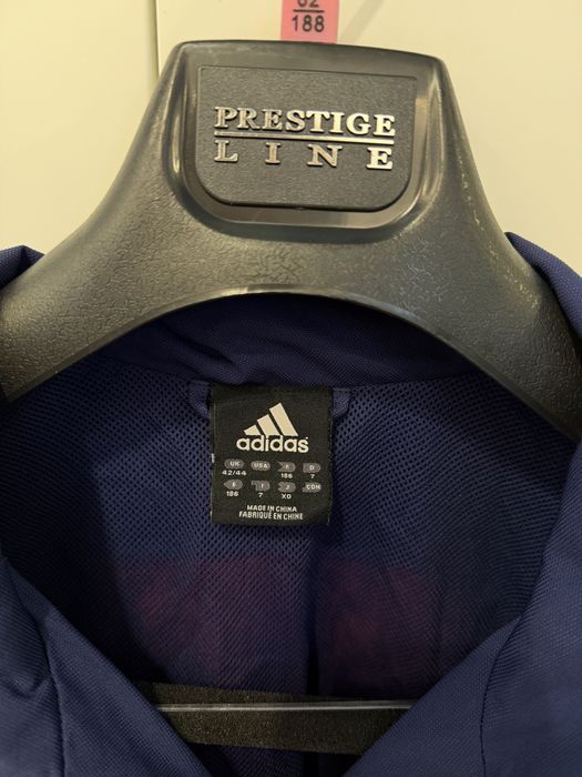 Czerwono granatowa kurtka oversize  wiatrówka męska XL/2XL Adidas