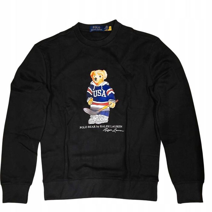 POLO RALPH LAUREN Bluza Crew Neck Bear Męska MIŚ CZARNA rozmiar L