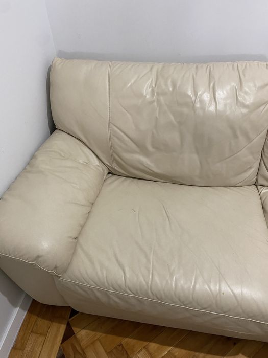 Sofa de pele  cerme ikea