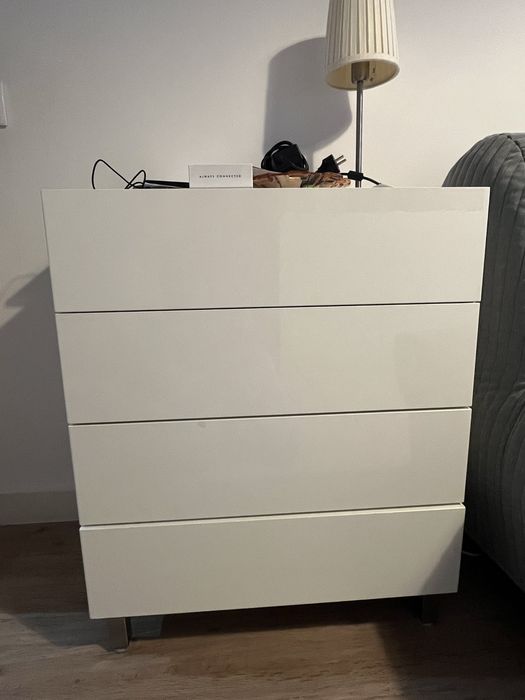 Modulo Ikea Besta - 4 gavetas lacado branco