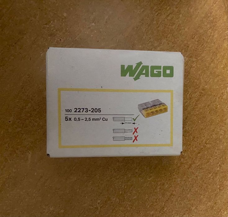 Szybkozłączka WAGO 7 opakowań  linka drut