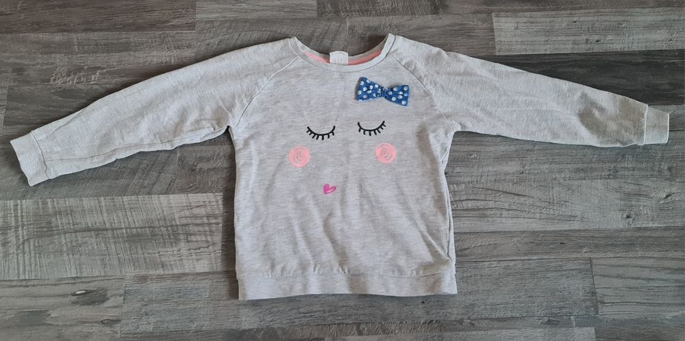 Bluza z kokardą kokardką 3 D oczy rzęsy Cool Club rozm 98