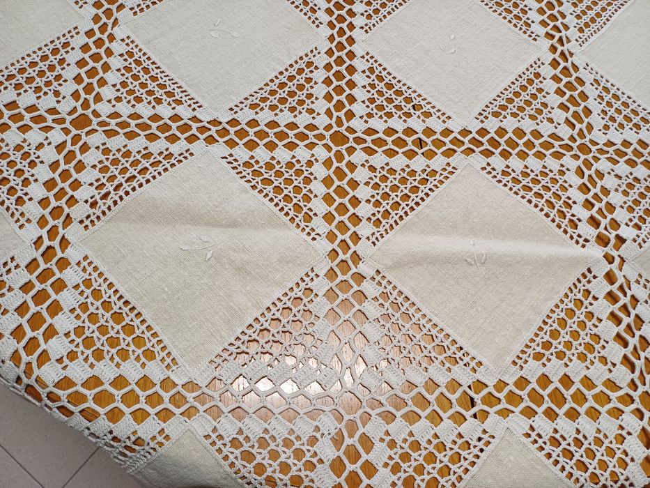 Toalha de mesa de linho/renda