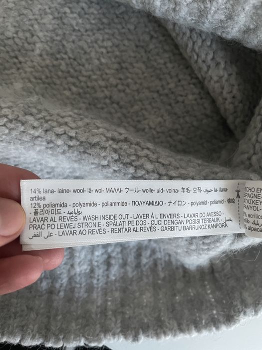 Светр Massimo Dutti світло-сірий, XS, 35% альпака