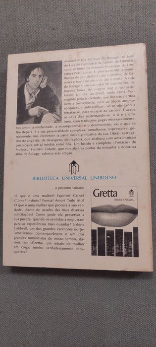 Livro Sonetos de Bocage
