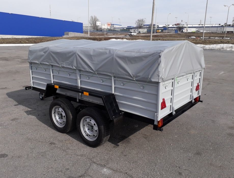 Причеп Двовісний. Гальмівний Двухосний прицеп легковий. Причіп 3.2*1.5