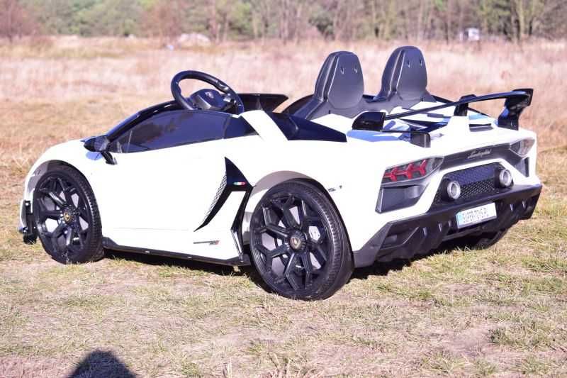 BAWIBUS.PL Auto samochód na akumulator LAMBORGHINI SVJ samochody sportowe FUNKCJA DRIFTU dla dzieci 2x200W dla 2 dzieci dwuosobowy