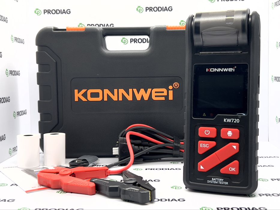 Konnwei KW720 - тестер АКБ для авто, вантажівок і мотоциклів