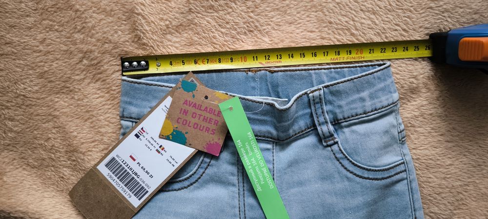 Nowe spodnie jeansowe coccodrillo r. 92