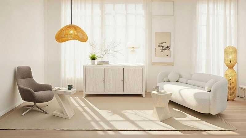 Designerski stolik pomocniczy boczny Z o wyglądzie trawertynu Kare