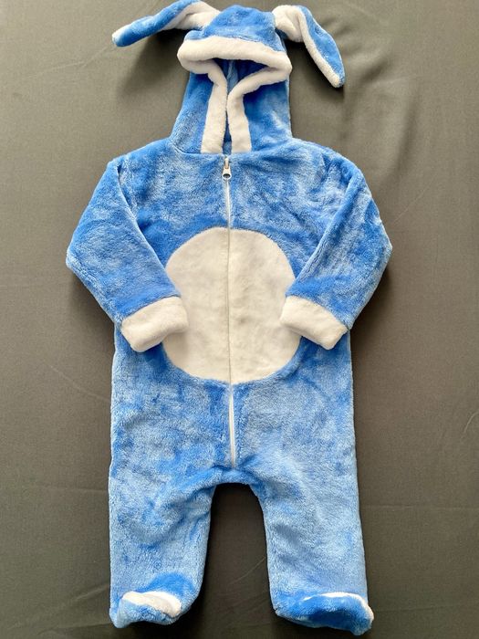 Теплий плюшевий комбінезон зайчика на 0-3 місяці