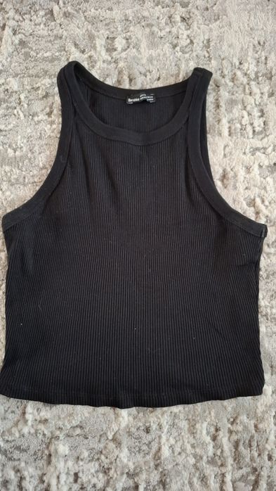 Czarny top Bershka M bawełna