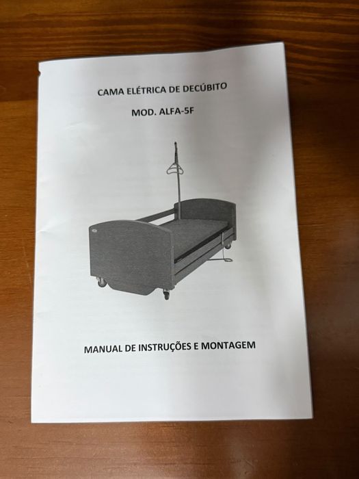 Cama Elétrica Articulada de Decúbito ALFA-5F + Colchão Hospitalar Anti-escara