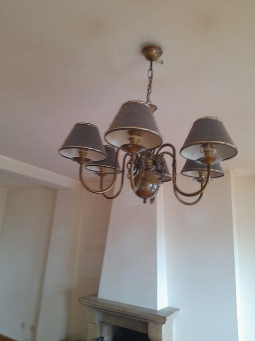 Candeeiro tecto rústico/ cor esverdeado