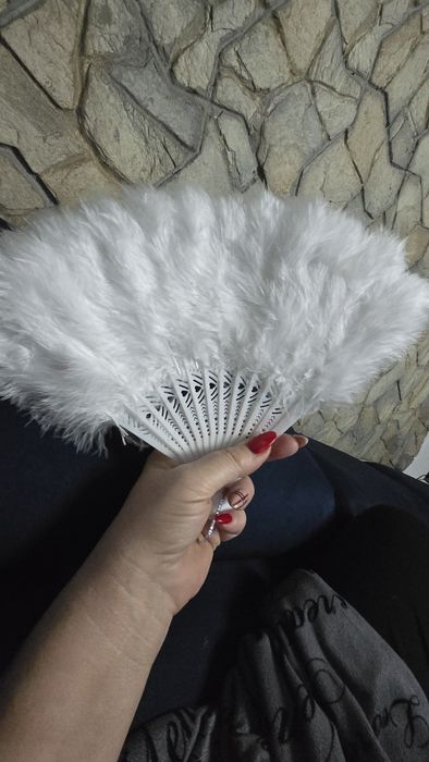 Wachlarz bialy ślubny