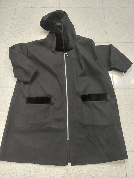 Casaco preto oversized