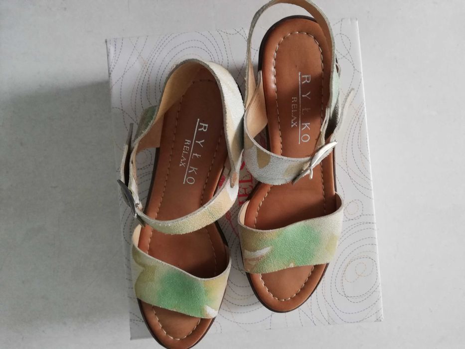 Sandały damskie skórzane 37