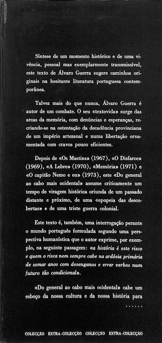 "Do General Ao Cabo Mais Ocidental" de Álvaro Guerra / Cruzeiro Seixas