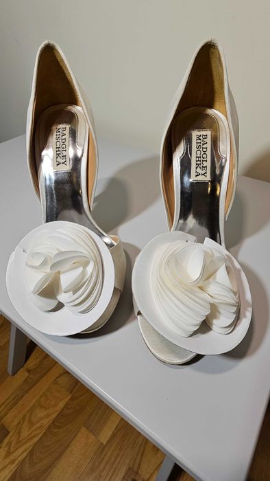 Buty ślubne Badgley Mischka, białe, 38