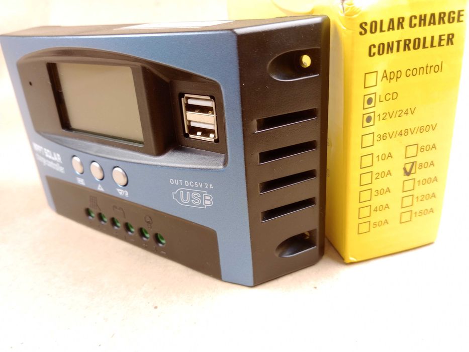 Сонячний контролер PWM SOLAR DC 12/24V 80A солнечный контроллер панели солнечной солнечная панель зелений тариф ШИМ кліматичне обладнання