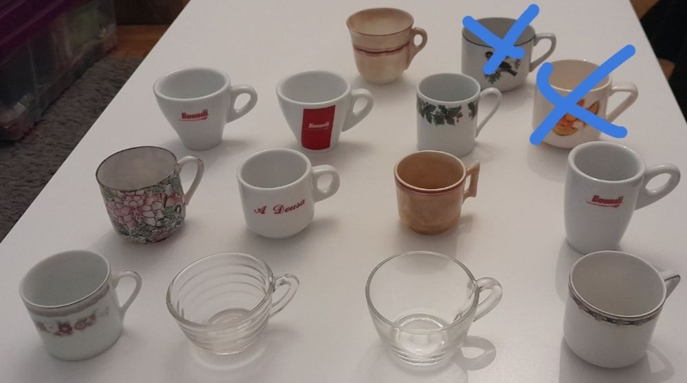 Chávenas chá ou café