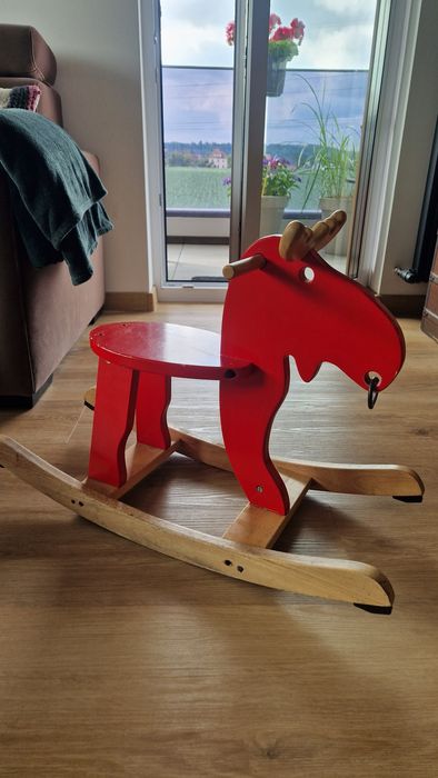 Ikea łoś bujany drewniany