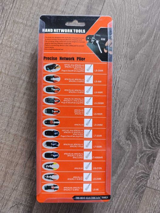 Обтискний інструмент PowerPlant RJ45, RG12, RG11 (2008R) обжим