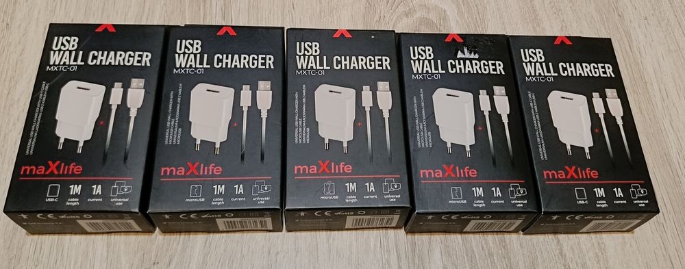 Ładowarka sieciowa Maxlife microUSB 1A 5 V 1 m